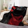 Retro Biker Helmet Graphic Throw Lightweight 240G Flannel Blanket Soft Skin-Friendly For Summer Cooling