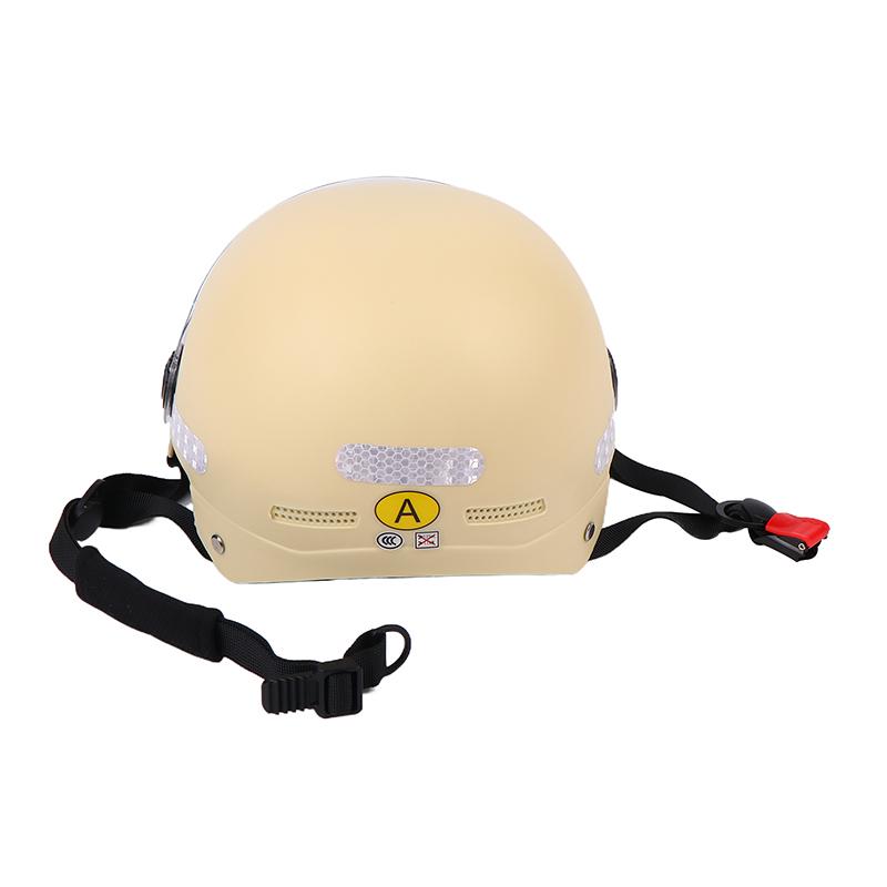 1 Piece 3C Certified Men'S And Women'S Adult Cartoon Electric Bicycle Motorcycle Half Helmet With Goggles Bicycle Safety Helmet