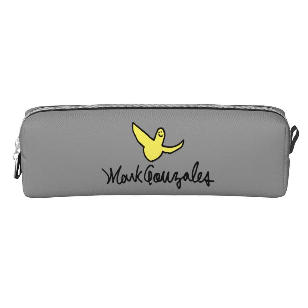 Mark Gonzales Pencil Large Stylish Leather Pen Simple Tool Pencil Case for and Suitable for High and Working Elementary and Junior High School