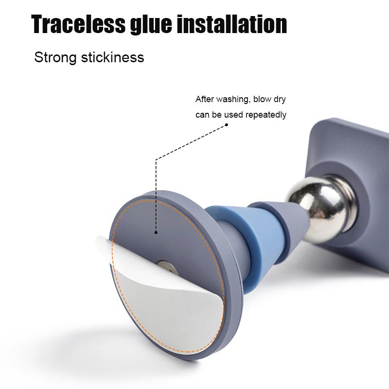 Magnetic Door Stop Silicone Adhesive Door Catch No Punching Door Holder For Home Traceless Installation Door Stopper Whiteb