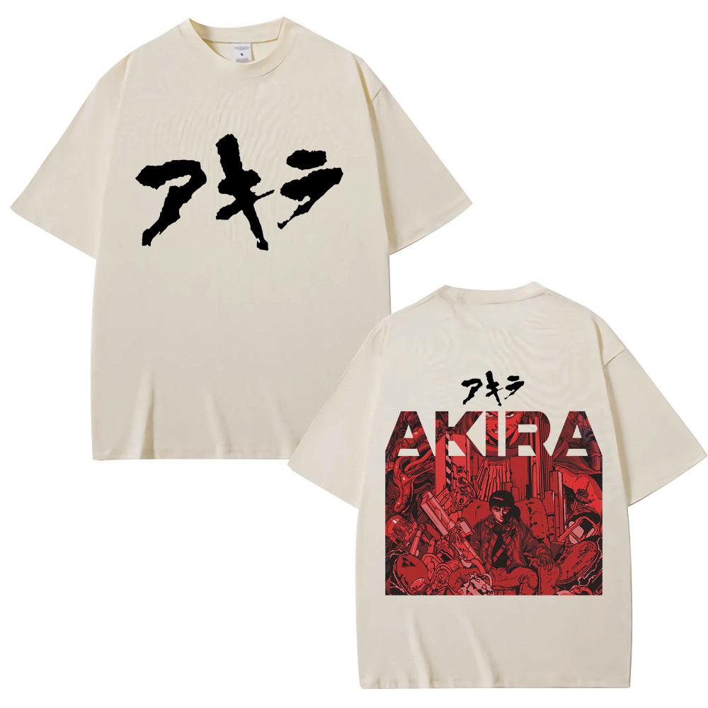 Japan Anime Akira Science Fiction Movie T Shirts Shotaro Kaneda Harajuku Manga T-shirt Loose Men Women Cotton T Shirt