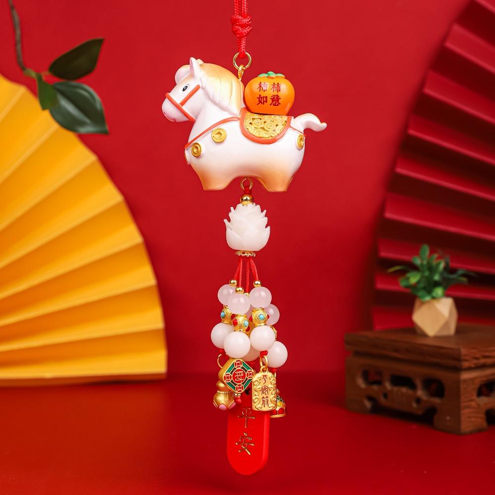 Tang Horse Spring Festival Car Hanging Pendant Zodiac Pony Figurine Car Ornament Festive Decor