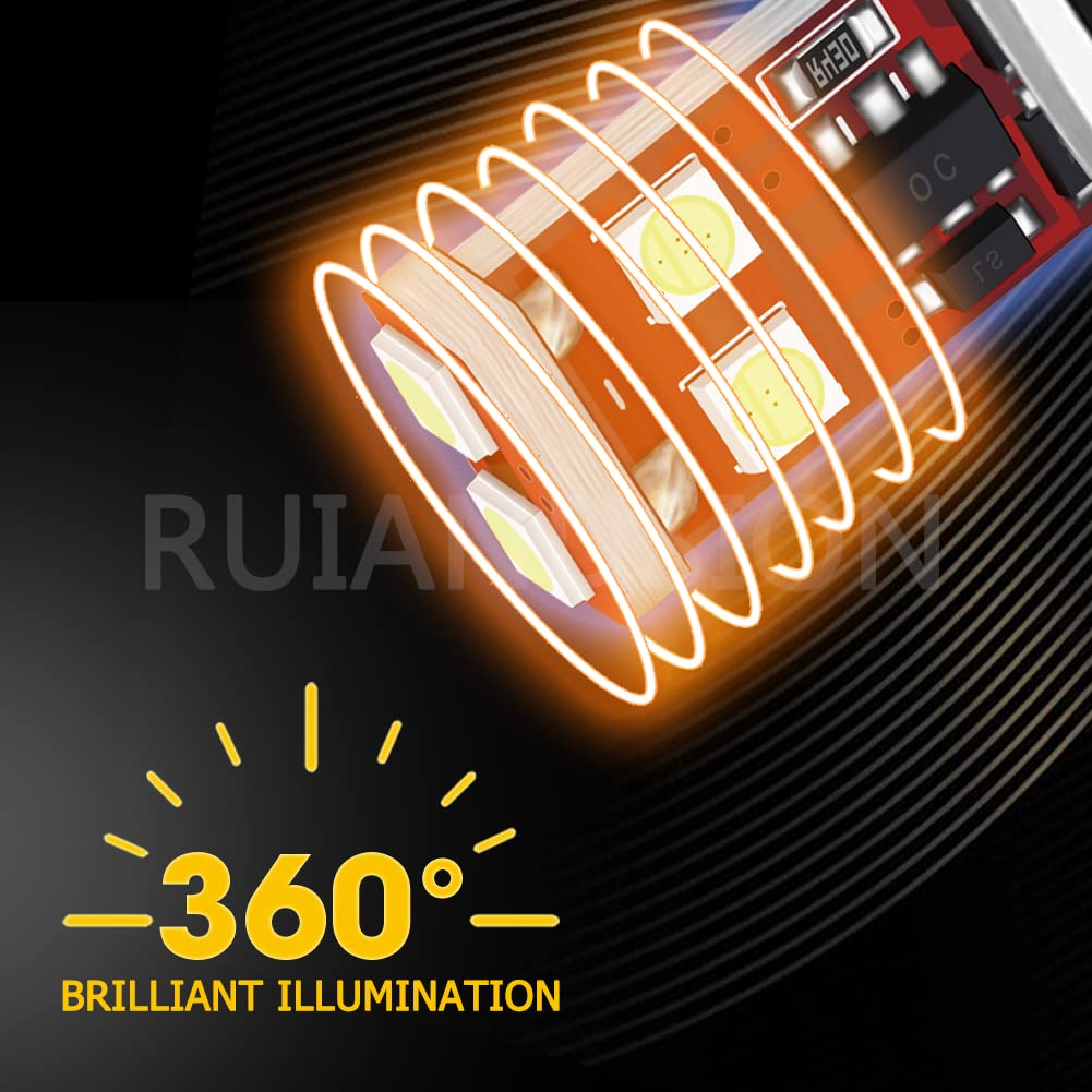 Ruiandsion H1 LED Nebelscheinwerferlampe Eisblau 10-30V 3030 für 6SMD Autonebelscheinwerfer(2 Stück)