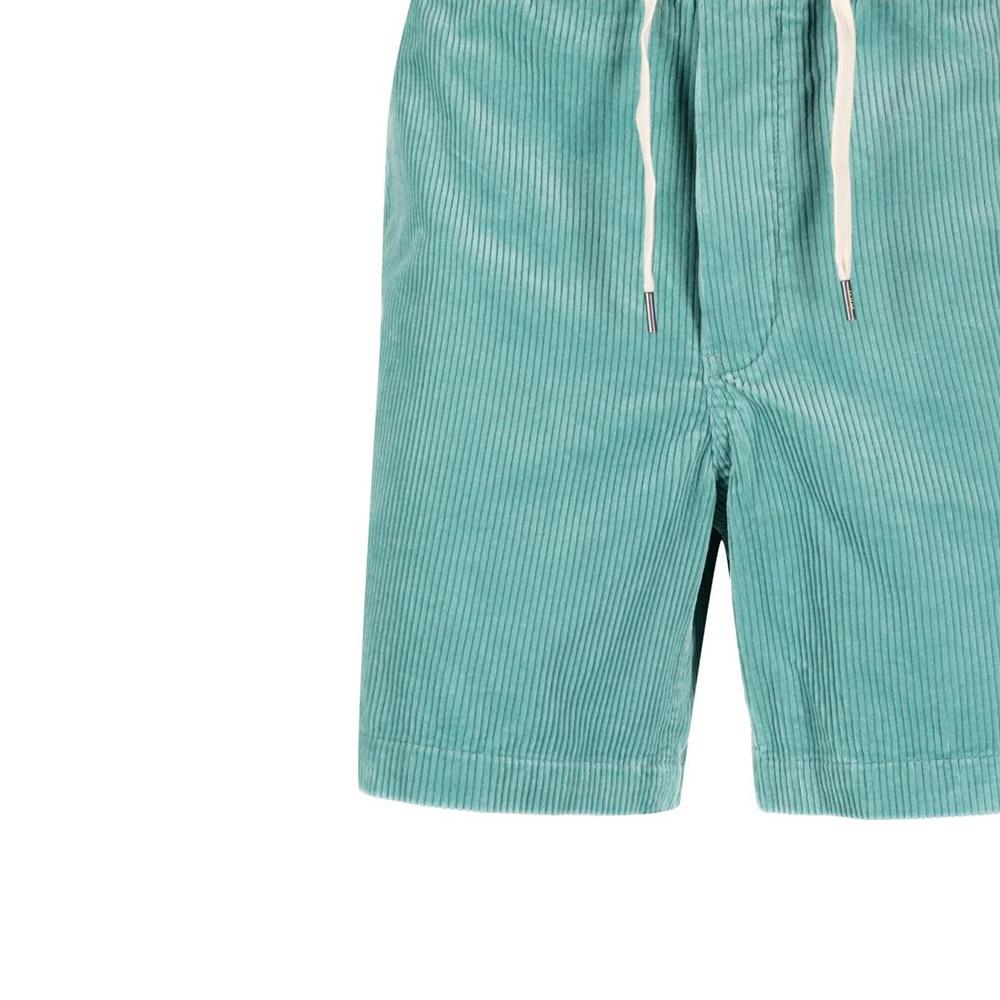 Polo Ralph Lauren SS23 Solid Color Casual High-Waisted Drawstring Straight-Leg Shorts Men Shorts Blue-Green 710800214-011