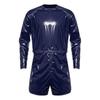 S-3XL Tuta da Sauna Impermeabile per Uomo Tuta Intera a Maniche Lunghe Pulsanti sulle Spalle Vita Cavallo Boxer Staccabili Body per Costumi da Bagno