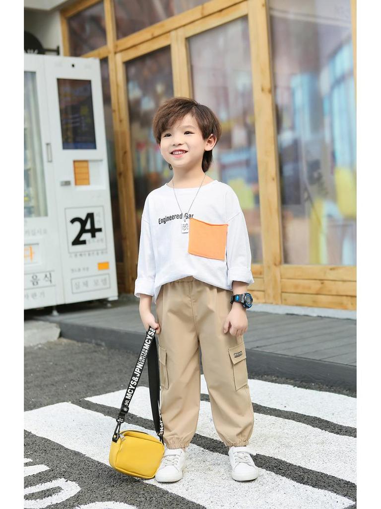 Korean Style Kids' Summer-Autumn Casual Workwear Pants