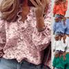 Comfortable Elegant Ruffle Blouse Long Sleeve Solid Color Womens Fashion Shirt