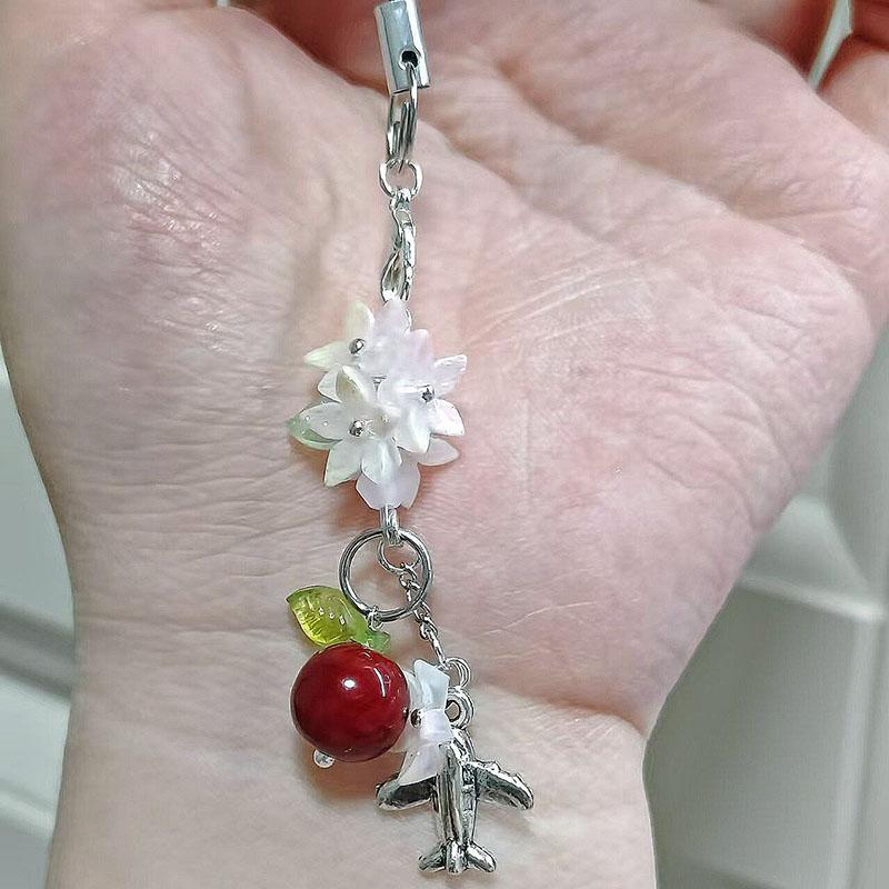 

Game Love And Deepspace Caleb Cosplay Keychain Unisex Flower Pendant Keyring Key Chain Rope Phone Chain Accessories Prop Gift