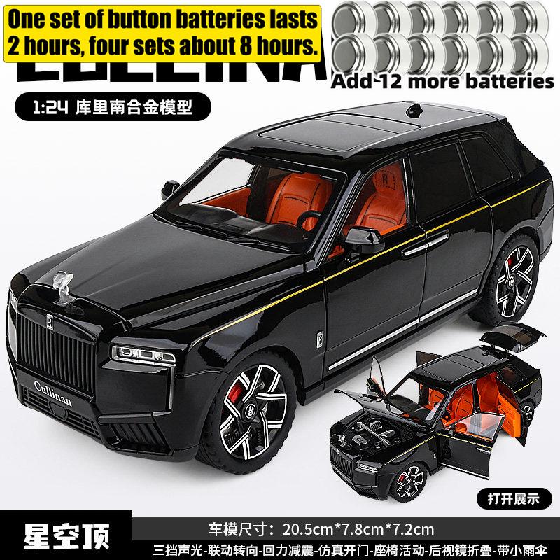 1:24 Rolls Royce Cullinan Full Size Ultra Luxus SUV Legierungsmodell Metall Druckguss Auto Modell Sound & Licht Sammlerstück Geburtstagsgeschenk