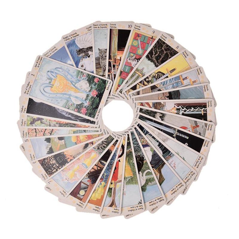 Dream 78 Cards Deck Tarot Of Pagan Cats Full English Party Board Game Oracle Cards