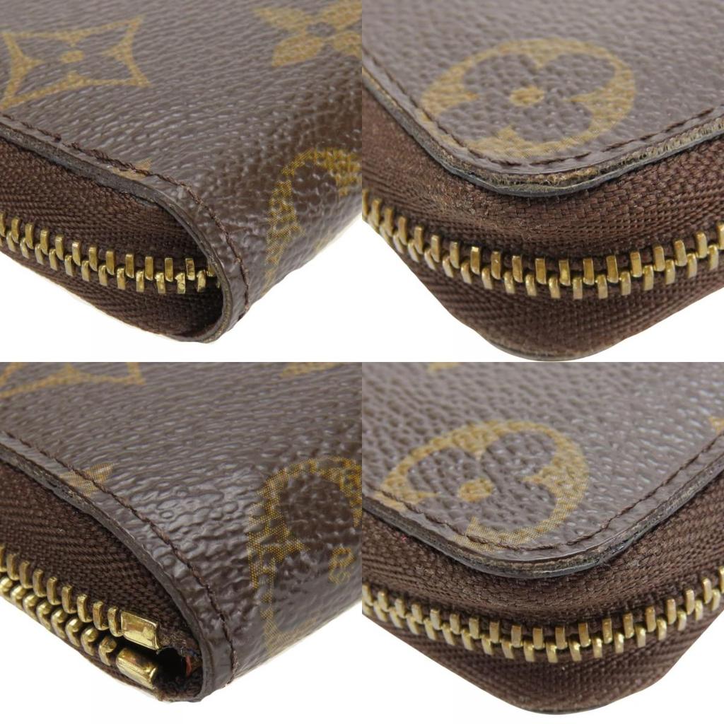 Gebrauchtes LOUIS VUITTON Münzetui Zippy Münzbörse M60067 Rundum-Reißverschluss Monogramm Braun Münzfach