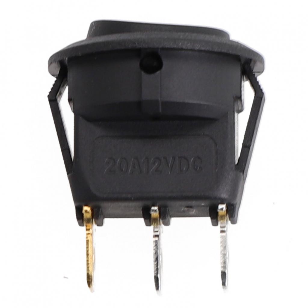 Plastic + Metal Switch Round 20Amp Car 3 Pin Rocker