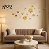 Floral 3D Acrylic Decals Mirror Flower Wall Stickers Self Adhesive Decor