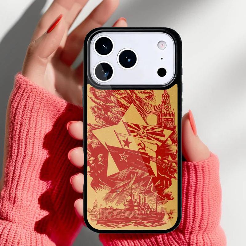 Vintage Stalin USSR CCCP Phone Case for iPhone 17 Air 16e 15 14 13 Pro Max Back Cover for 12 11 Pro Coque