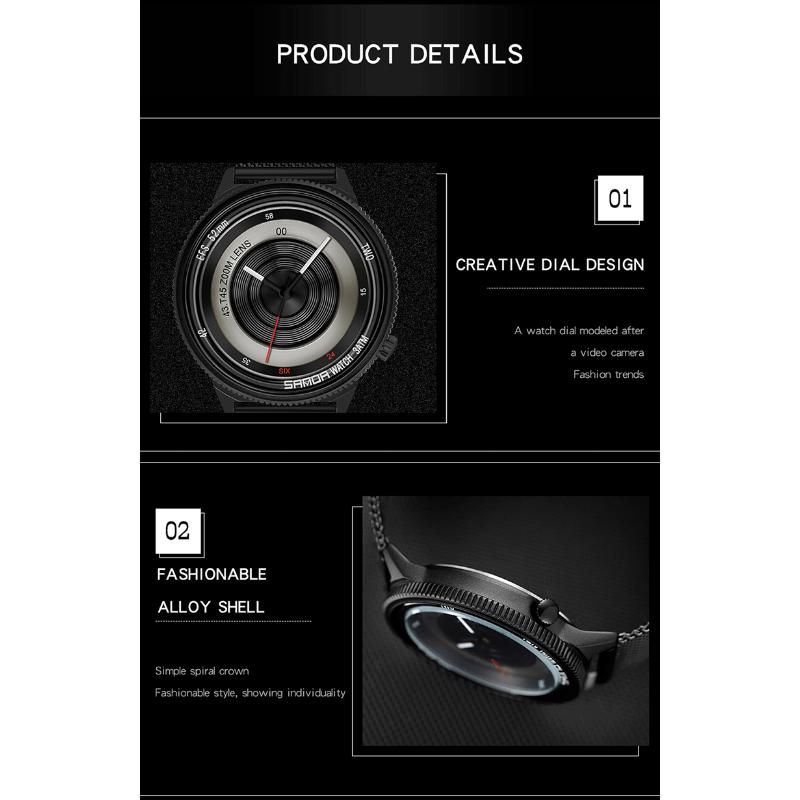 SANDA Ceas de bărbați Nou Photographer Time Series Fashion Trend Ceas de cuarț pentru bărbați Ceasuri cool