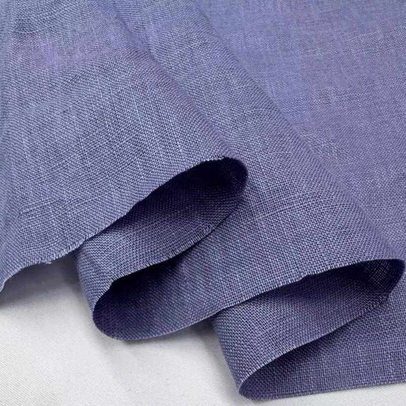 Tissu Pur Lin Lin Lavé Confortable Respirant Tissu Printemps Été DIY Robe Pantalon Large Veste Légère Vêtement