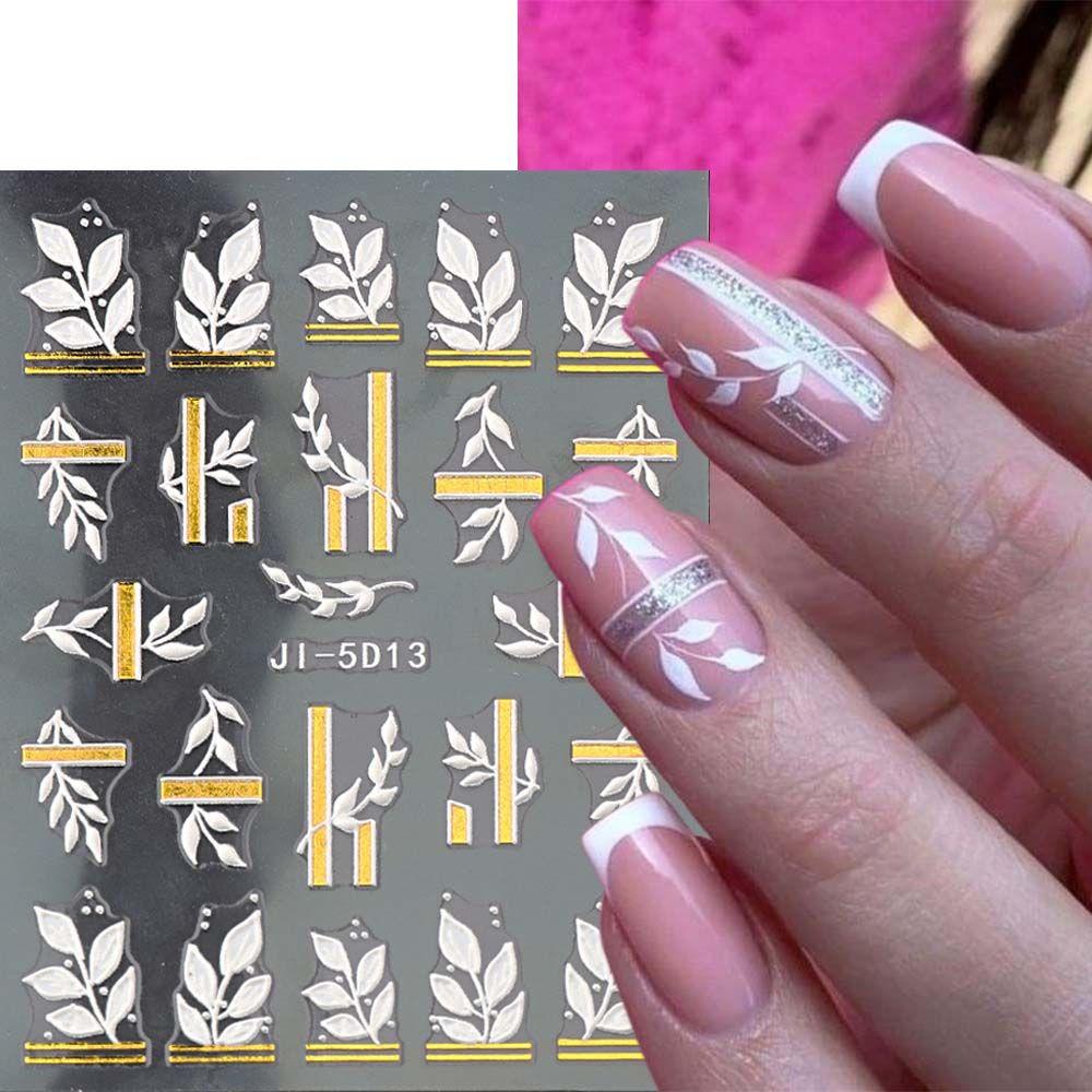 

Accessories Flowers Nail Stickers Camellia Nail Stickers Leaves Nail Decals Nail Art Decorations B