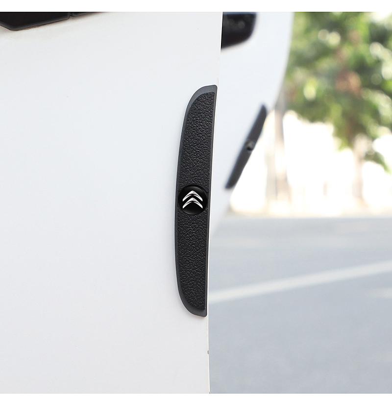 4Pcs Car Anti-Collision Strip Bumper Buffer Stickers For Citroen C3 C5 AIRCROSS C5X C4 Cactus e-C4 X e-C3 Berlingo C-Elysee C1