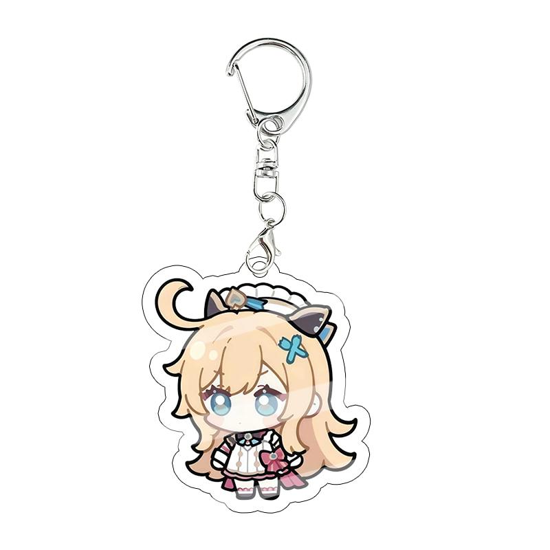 Genshin Impact Kinich Furina Layla Acrylic Keychain Decoration Accessories Pendant Keychain Characters Figure Bag Birthday Gift