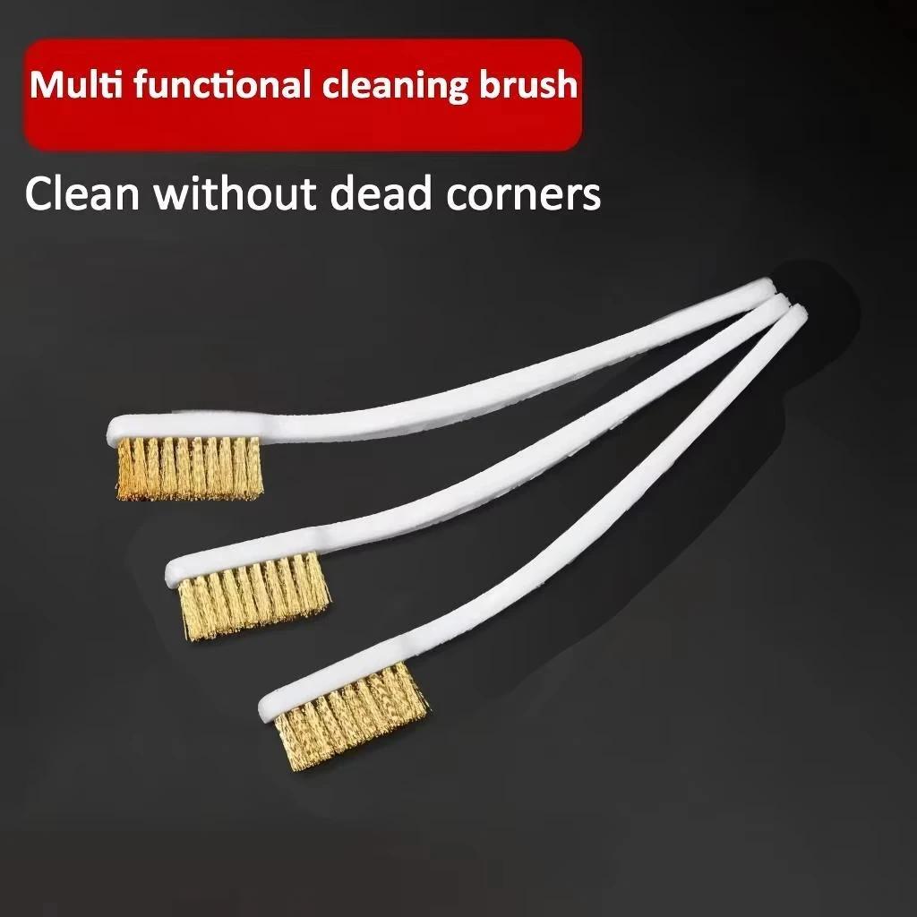1/3/5pcs Mini Brass Wire Brush Set for Paint & Rust Removal Industrial Metal Polishing Burr Cleaning Tool