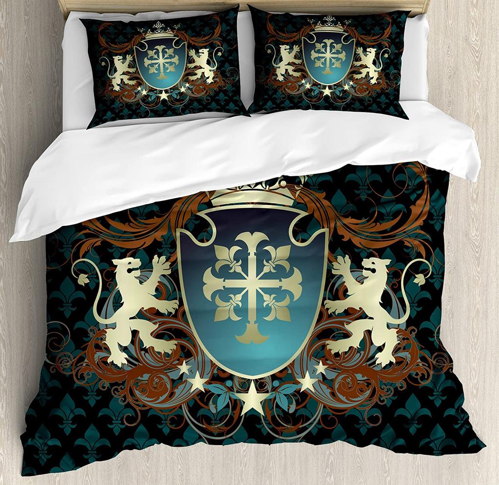 Medieval Bedding Set For Bedroom Bed Home Old Scottish Castle Vintage Style European Middl Duvet Cover Quilt Cover Pillowcase