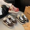 Damtjocka vintersneakers med plattform Varma snörskor för träning och promenader med pälsfoder Bekväma halkfria löpar- och tennissneakers för kvinnor