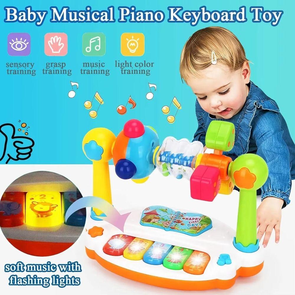 Animal Print Baby Piano Toys Light Sound Baby Musical Toy Baby Music Keyboard  Gift