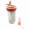 Water Bottle Drink With Straw Durable With Graduated Filter 600 Ml