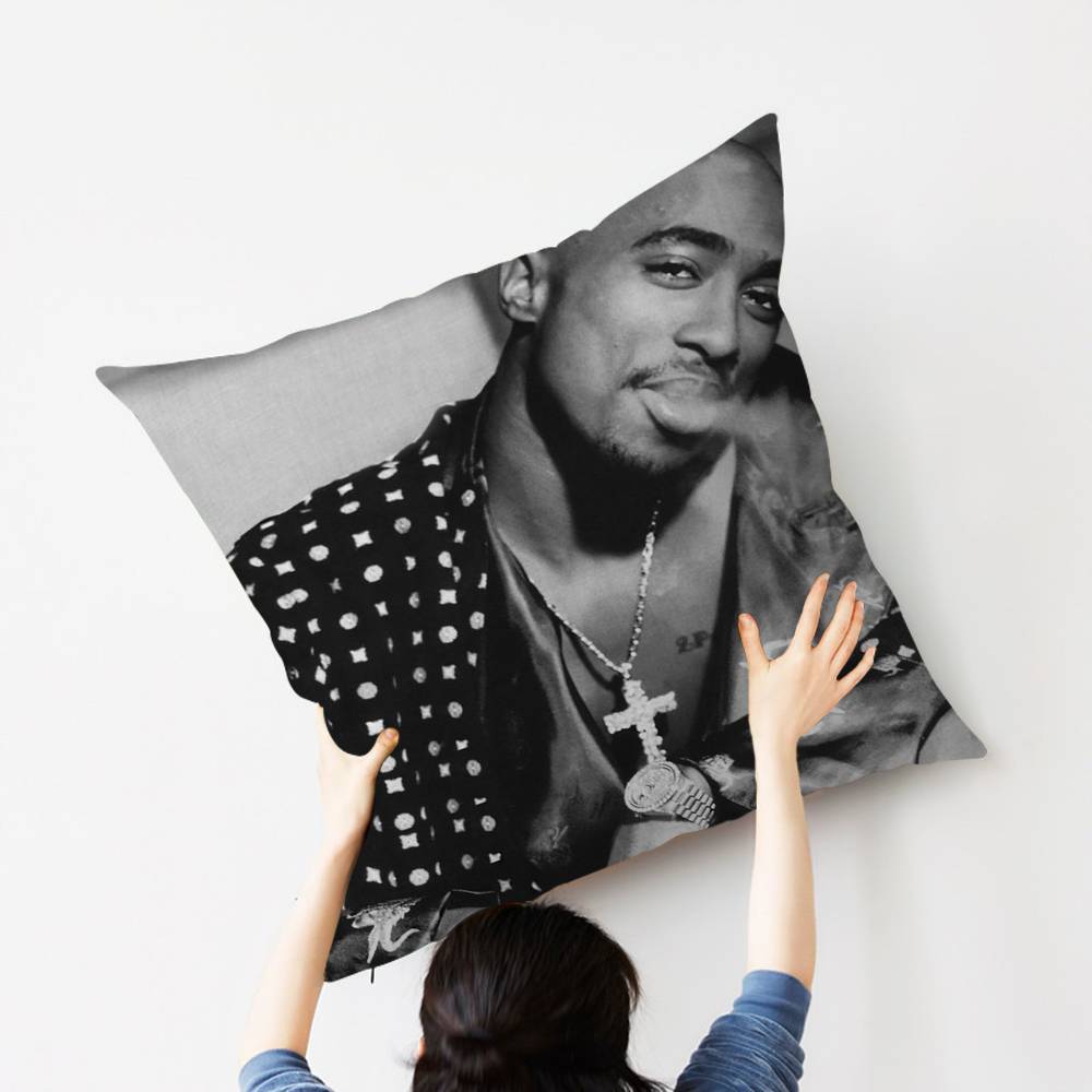 

Famous Hip Hop Rapper 2PAC Tupac Star Pillow Cushion Cover Pillowcase Living Room Sofa Home Decor Customized 30cmx30cm