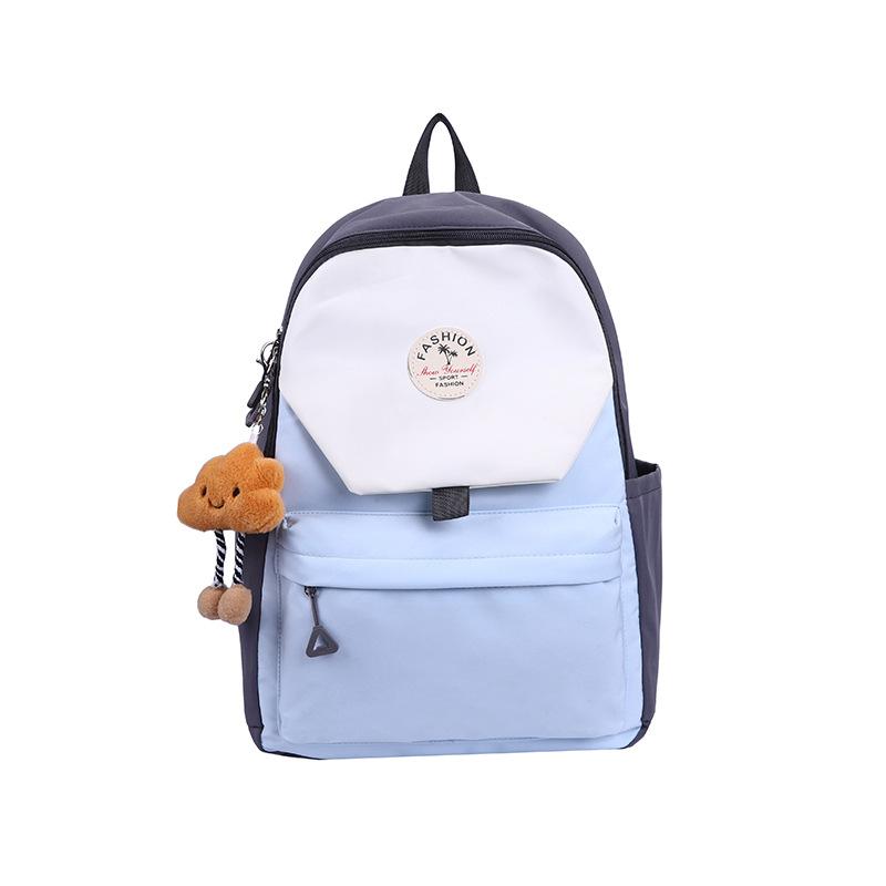 Schoolbag Female Niche Design Sense Backpack College Female Backpack Commuting New Contrasting Color High School College Student Class Bag Schoolbag