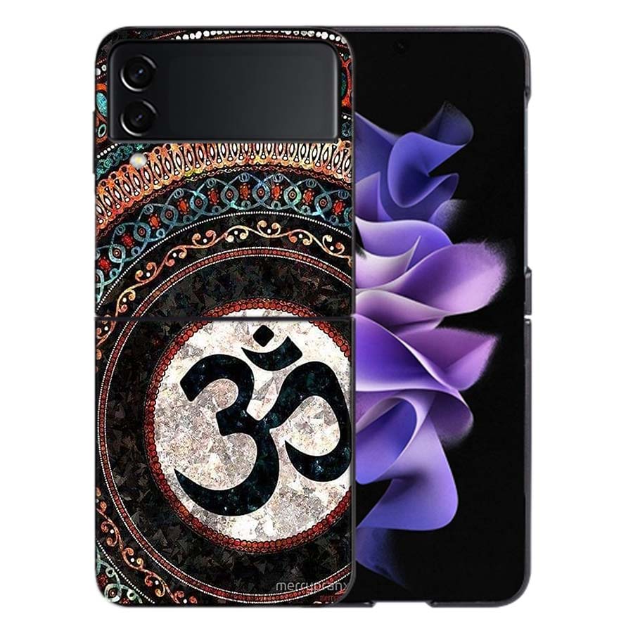 Om Symbol Meditation and Creativity Coque For Samsung Z Flip7 6 Galaxy Case Shockproof Z Flip5 Z Flip3 4 5G Hard Cover Phone TP