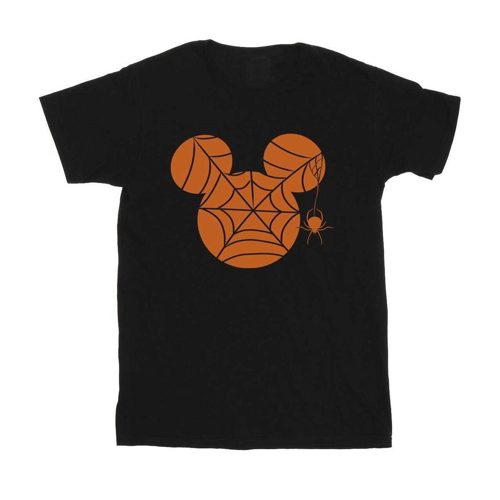 Mickey mouse Herren-T-Shirt aus Baumwolle mit Spinnwebenmuster