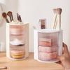 Multilayer Rotating Pen Organizer Clear Compartments Large Desk Cosmetic Storage For Home Office Student Use