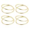 12pcs Spiral Napkin Rings Matte Gold Electroplating Prevent Fading Table Napkin Rings for Wedding Party Reception