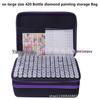 DIY Diamond Painting 420-Compartment Storage Bottles & Essential Oil Bag - Purple Handheld Tool Set