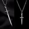 Fashion Alloy Cross Pendant Necklace With Geometric Design For Men And Women