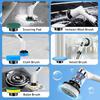 9 In 1 Electric Spin Hand-held Scrubber Digital Display Cordless Cleaner Brush with Telescoping Long Handle for Bathroom Kitchen