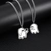 2pc Halloween Jewelry Cute Ghostes Couple Necklace for Women Men Friendship Gift
