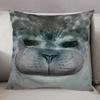 1pc, Round Spotted Seal Print Decorative Square Pillowcase, 45.72x45.72 Cm, Single-Sided Print, Modern Style, Polyester, Zipper Closure, Machine Washa