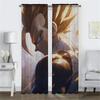 Super Handsome Vegeta Kitchen Curtains for Camera Elegant Room Curtains 2 Pieces Window Curtain Partition Halloween Decoration