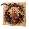 Decorative Hanging Pictures for Halloween Ghost Faux Pearl Art DIY Kit with Frame, Cat Painting Easy Projects Beginners Kit, 3D Witch Pumpkin