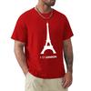 I Love London Eiffel Tower Funny Design T Shirt Harajuku Short Sleeve T-shirt 100% Cotton Graphics Tshirt Tops