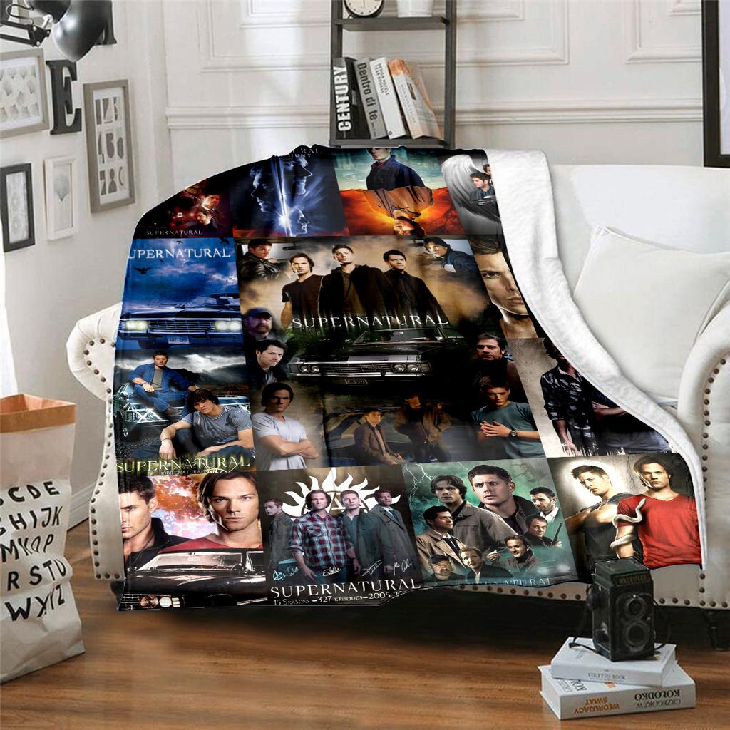 Supernatural Seasonal Blanket Soft Comfortable All Seasons Perfect Sofa Office Nap Travel Festive Gift
