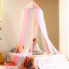 2,2M Regenbogen Fee Netz Kuppel Moskitonetz Babyparty Zubehör Prinzessin Bettbezug Vorhang Geburtstag Deko Mädchen Geschenk Moskitonetz