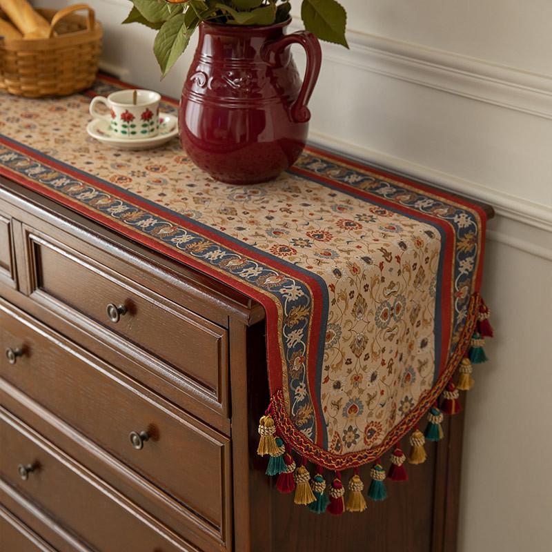 American Retro Tassel Table Runner for TV Cabinets and Tea Tables
