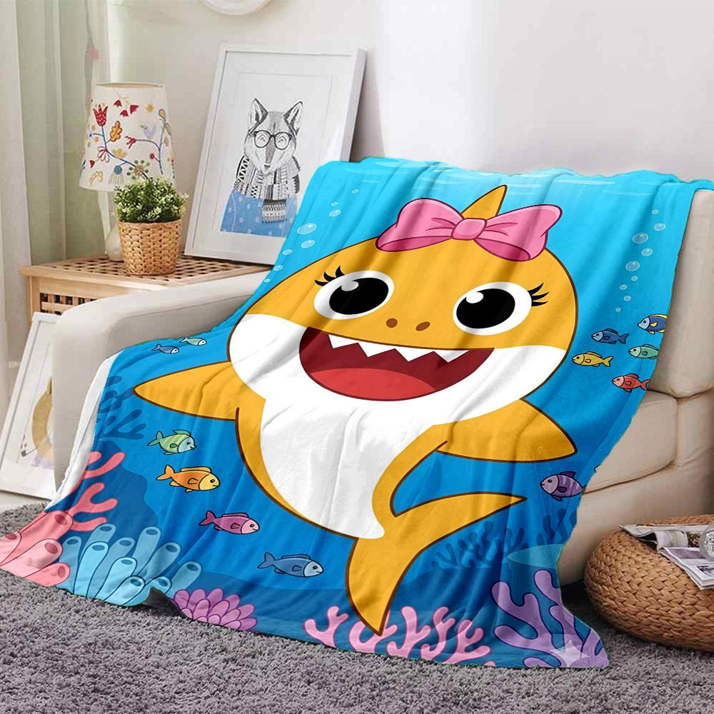 Shark Theme Printed Blanket - Perfect for Couch, Bed, Travel & Outdoor Use | Machine Washable, Cozy & Durable.