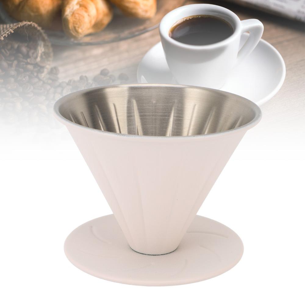 304 Stainless Steel Stainless Steel Coffee Filter Cup Reusable Coffee Dripper Camping