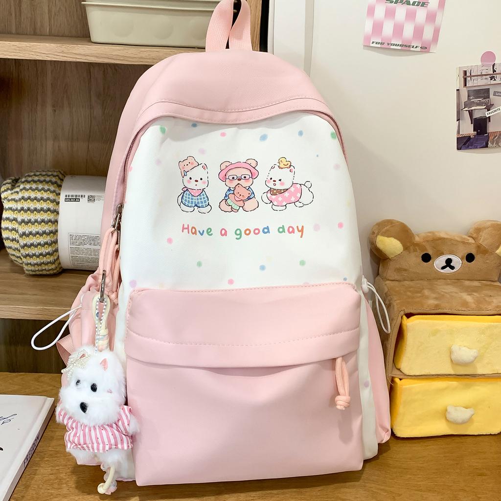 Schoolbag School Bag Junior High School Girls High School Students Large Capacity Waterproof Backpack Versatile High Value Primary School Fifth