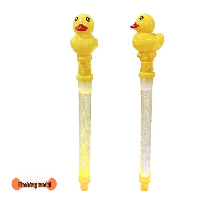 Yellow Duck Bubble Stick Machine - Children's Toy for Bubbles