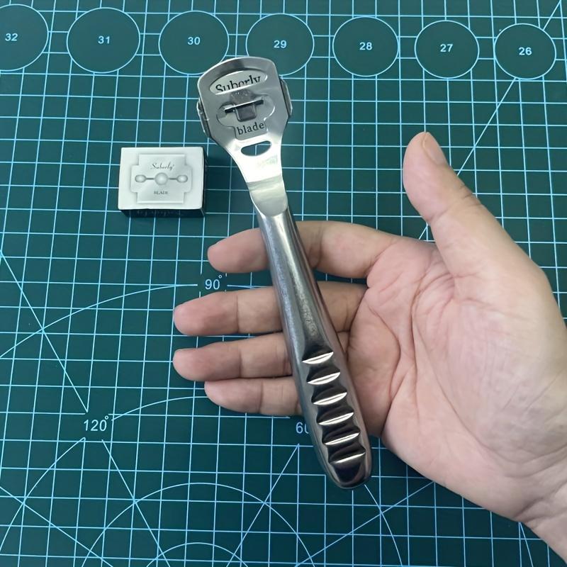 Premium Metal Faux Leather Thinner Blades - Precision Carving, Trimming & Scraping for DIY Faux Leather Crafting, Durable Hand Tool Accessories